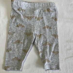 DC - Gray Leggings with Gold Wonderwoman Accents